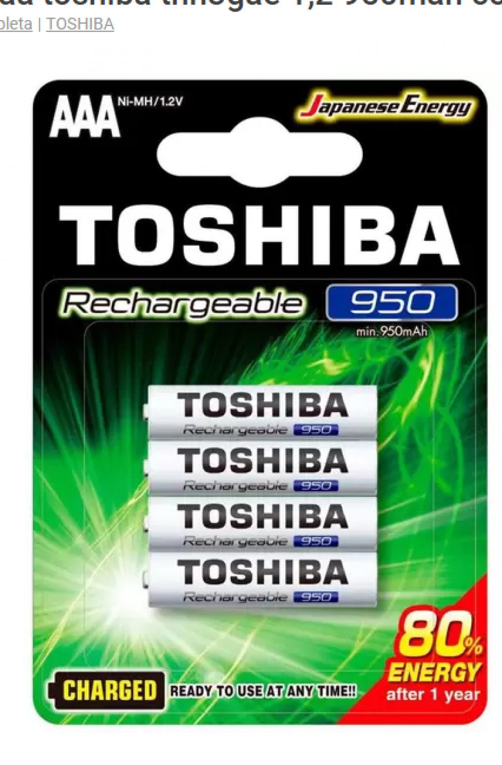 Fg Grupo Pilha Recarreg Toshiba Aaa Blister C Un