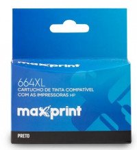 CARTUCHO TINTA MAXPRINT COMPATIVEL HP PRETO 664XL F6V31A 16ML