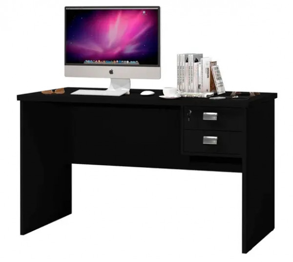 MESA ECO 1200X600 ENCAB PE PAINEL C/2GAV PRETO