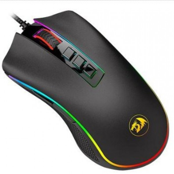 MOUSE GAMER REDRAGON COBRA PRETO COM LED RGB